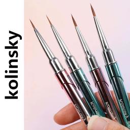 Kolinsky Metal Nail Art, escultura, escultura escova, pó líquido, desenho de flores, projeto, pintura caneta, 99.99%, 1pc - Image 6