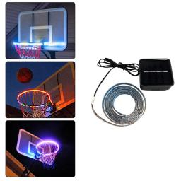 45 led de energia solar basquete hoop lâmpada luz ao ar livre à prova dwaterproof água para jogar à noite tiro rgb tira led cesta quadro esportes - Image 3