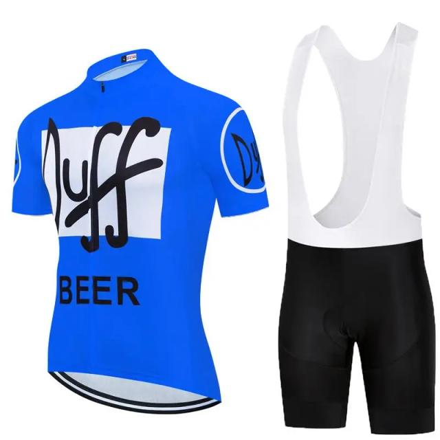 Conjunto de Ciclismo Masculino Verão 2024 Duff Vermelho MTB Manga Curta