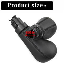 Preto PU Couro Gear Shift Knob, Bola de Handebol, Acessórios para Volvo S60, S80, V70, XC70, 6 velocidades, 5 velocidades - Image 4