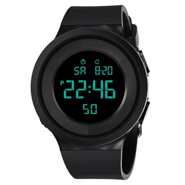 Relógio Digital Multi-Funcional para Homens Ativos - Marca Superior com Design em Borracha Ideal para Atletismo e Fitness