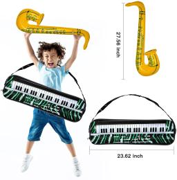 Brinquedo inflável estrela rock, adereços festa, teclado saxofone guitarra, brinquedos rock piano, decoração de festa karaoke - Image 4