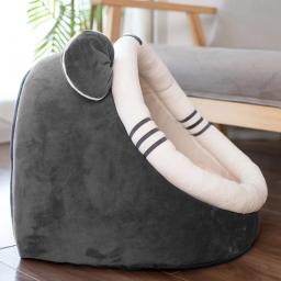 Cama gato quente caverna para gatos internos camas auto-aquecimento casa tenda inverno para cães pequenos não - Image 4