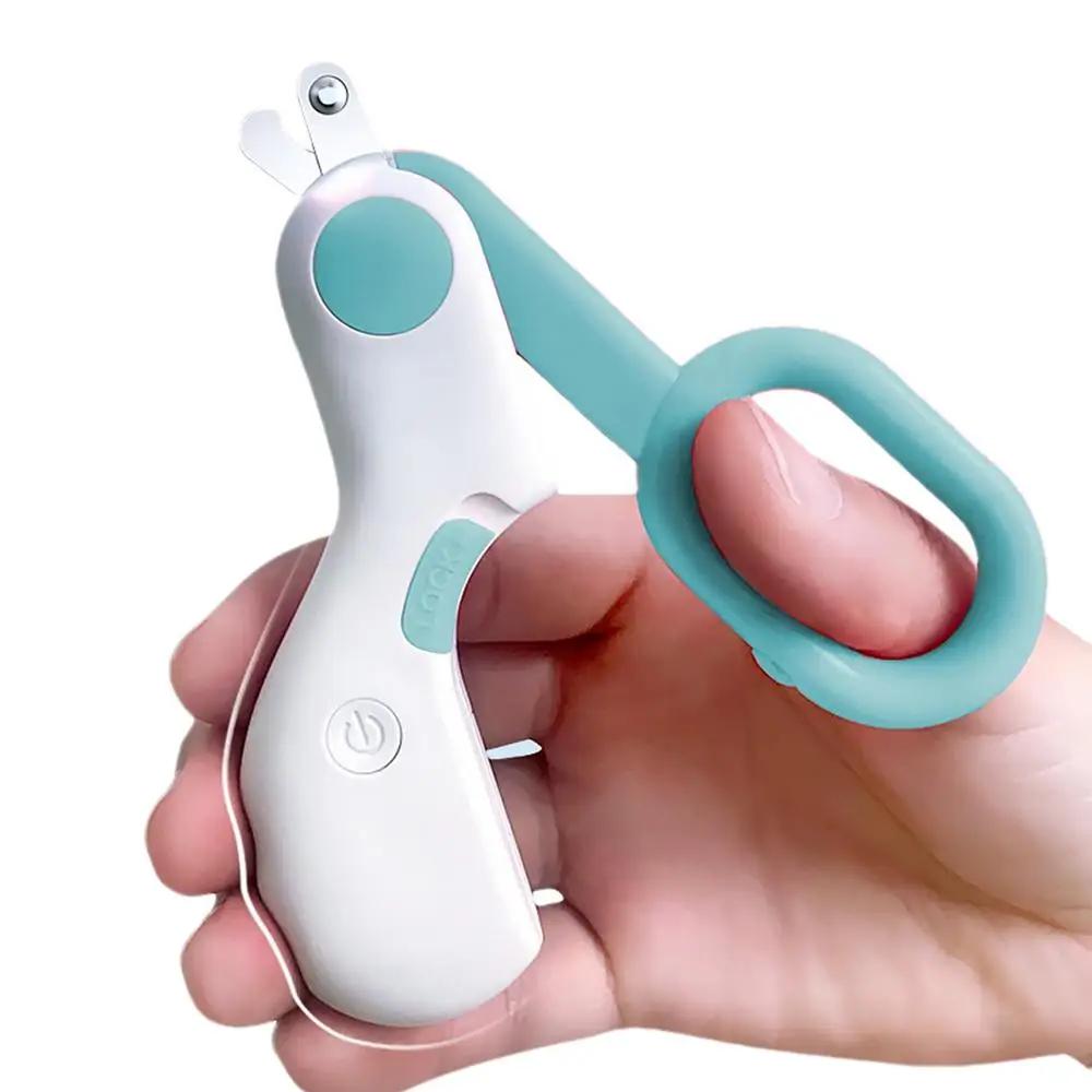Profissional Electric Pet Nail Clippers, lixa de unhas, aparadores de garras, cortador de unhas com luzes LED, seguro - Image 1