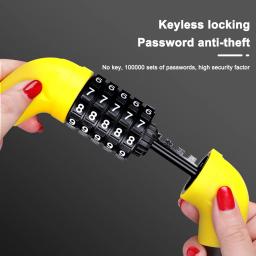 Bloqueio De Bicicleta Universal com Combinação De Código De 5 Dígitos, Anti-Theft Bike Lock, Equipamento De Bloqueio De Segurança, MTB Acessórios De Bicicleta - Image 5