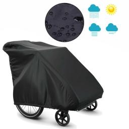 Tampa impermeável do reboque da bicicleta, 420D Oxford Bike Trailer, Tampa do armazenamento com corda Windproof, reboques ao ar livre - Image 6