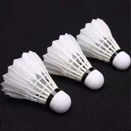 King White Goose Feather Badminton Peteca, Bola Durável, Treinamento Esportivo, Velocidade 76, 77, 1Pc - Image 3