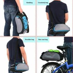 13 litros mtb bicicleta traseiro rack transportadora saco tronco pannier ciclismo ao ar livre ombro bagagem 600d à prova dwaterproof água assento sacos de armazenamento - Image 5