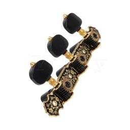 Yibuy-Guitarra clássica Tuning Kit com chave de fenda, esquerda, dourado, preto - Image 3