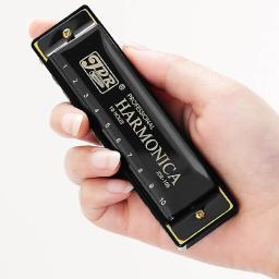 Boca Órgão Judeu's Harp Harmonica com Case Puzzles para Crianças, Instrumento Musical Profissional, C Tone, Blues, Boca, 10 Buracos - Image 2