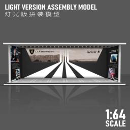 Hot Wheels 1/64 estacionamento de garagem com versão leve, modelo de carro de liga, armazenamento de cena, caixa de exibição, modelo de carro, coleção de brinquedos - Image 5