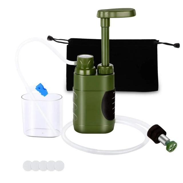 Filtro de Água para Sobrevivência ao Ar Livre: Purificador Portátil e Sistema de Filtração Essencial para Acampamentos e Aventuras de Emergência