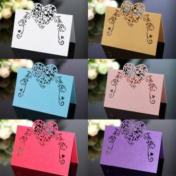 Nome Lugar Cartões para a Decoração Da Mesa, Decoração Da Mesa Do Casamento, Mensagem Cartão, Fontes Do Partido, 50PCs - Image 1