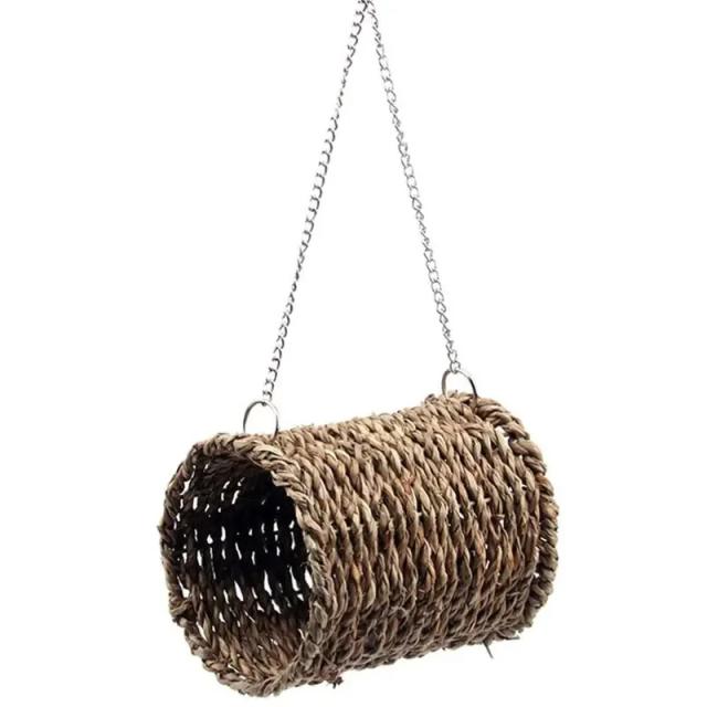 Brinquedo de Ninho de Pássaro Suspenso para Gaiolas, Acessórios de Rede para Papagaios e Suprimentos Diversos para Aves