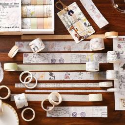 20 rolos Washi Fita Adesivos Diy Decorativa Washie Paisagem Vintage Aquarela Scrapbooking Masking Tapes Material Escolar - Image 5