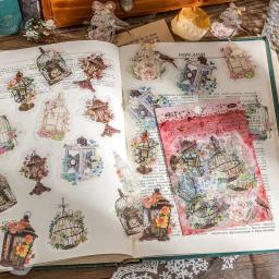 30 pçs adesivo do vintage material conjunto janela garrafa forma quadro adesivos scrapbook decalques decorativos para jornaling diy arte artesanato - Image 3