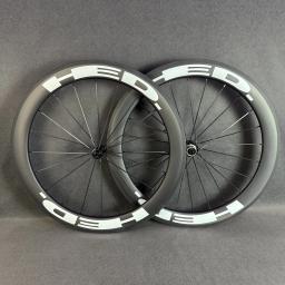 Conjunto de rodas de bicicleta de estrada 700c, fibra de carbono, v/roda, freio, profundidade 50/60/88mm, largura 23/25/28mm, superfície do cubo r13, acabamento brilhante/fosco - Image 1