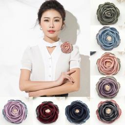 Broches De Flores De Tecido Coreano Para Mulheres, Fivela Corsage, Alfinetes De Lapela, Acessórios De Festa De Casamento, Presentes De Jóias, Lenço Elegante - Image 1