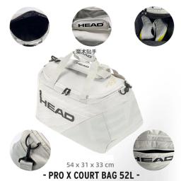 Cabeça pro x djokovic tribunal saco de tênis mochila 6r 9r 12r raquete saco grande capacidade - Image 3