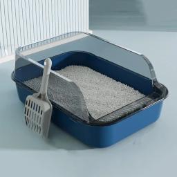 Totalmente Fechado Caixa De Areia De Gato, Kitty Sandbox, Lado Alto, Banheiro à Prova De Respingos, Bedpans Com Colher De Areia De Animais De Estimação, Suprimentos De Gato De Limpeza - Image 2