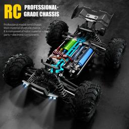 Carro com controle remoto LED para crianças, 1:16, 70 kph ou 50 kph, 4WD, monstro de alta velocidade Drift, caminhão 4x4, Wltoys 144001 Brinquedos - Image 3