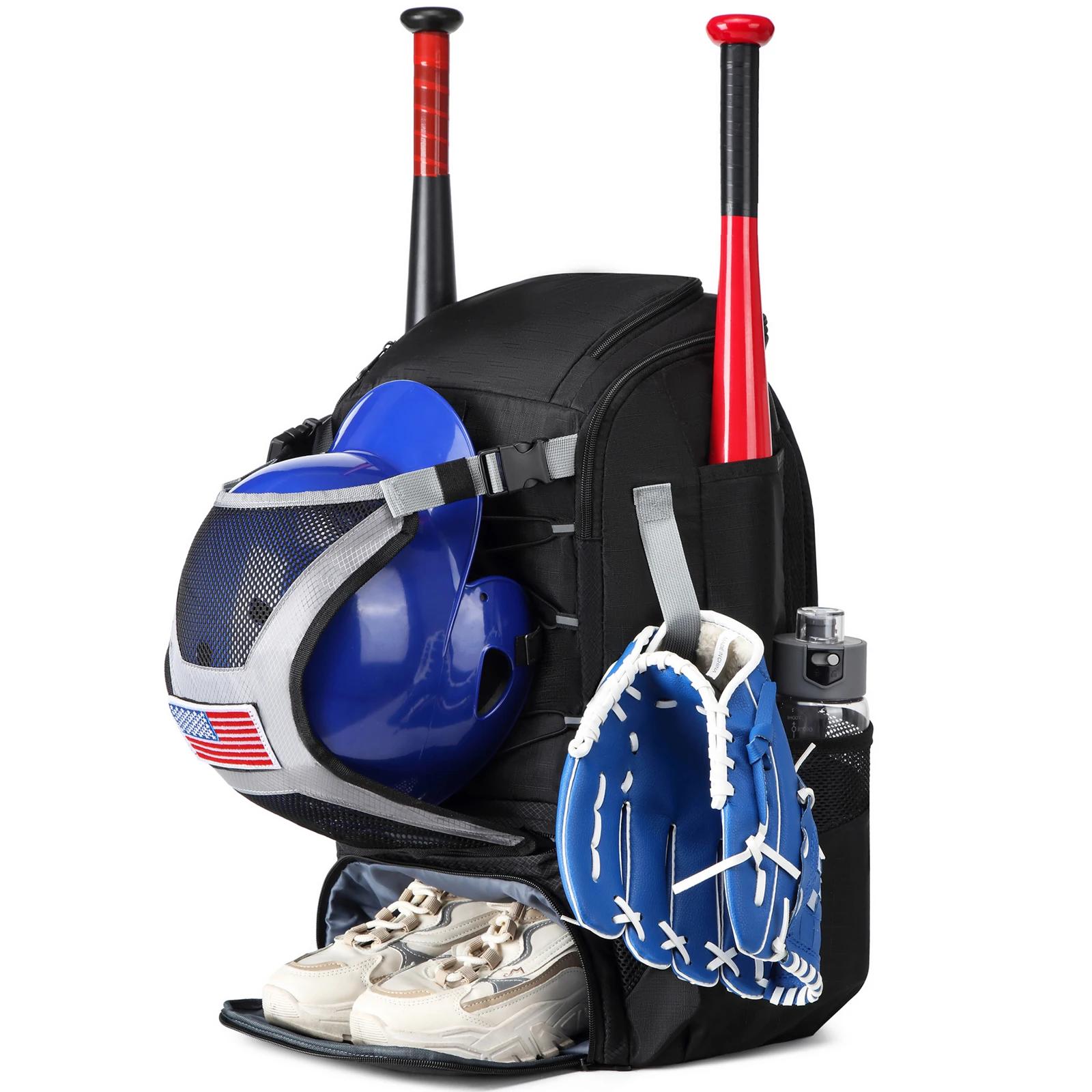 Bolsa para equipamentos de beisebol, mochila de beisebol com compartimento para sapatos, bolsa para taco de softball para jovens, mochila esportiva de beisebol de grande capacidade - Image 1