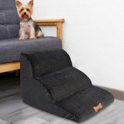Cão Escadas 3 Passos Escadas Para Pequeno Cão Gato Pet Rampa Escada Anti-derrapante Removível Cães Cama Escadas Pet Supplies - Image 4