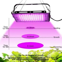 Full Spectrum LED Grow Light, Lâmpada Phyto para Estufa, Iluminação hidropônica de crescimento vegetal com plugue EU, AC 220V, 50W, 100W, 200W, 300W - Image 2