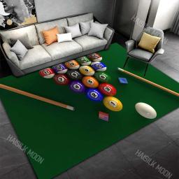 Tapete impresso com tema de bolas de bilhar 3d hd, sala de estar, quarto, escritório, quarto infantil, durável, antiderrapante, lavável à máquina - Image 2