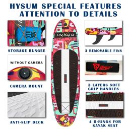 Prancha de Natação Inflável Double Layer Sup Surfboards Leash Portátil Sap Pad Deck Paddle Surf Board Para Esportes Aquáticos Para Surf - Image 5