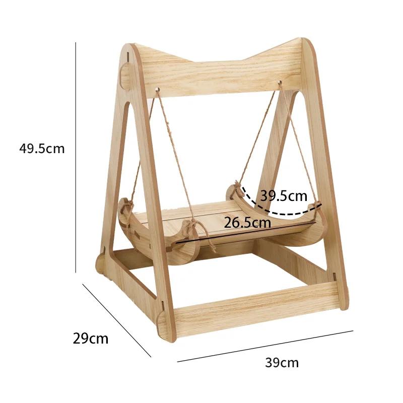 Pendurado De Madeira Pet Balanço Berço, Berço Do Gato, Gatinho Balançando Cama, Cesta Do Ninho, Cadeira Deitada, Pequenos Animais Suprimentos, Acessórios - Image 1
