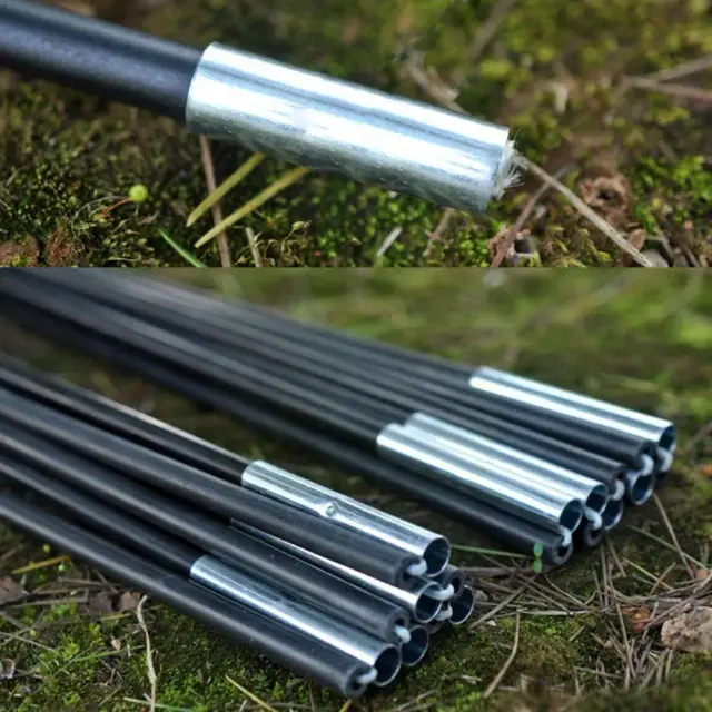 Tent Rod de Fibra de Vidro Portátil para Acampamento - Conjunto com 2 Pólos de Substituição para Tendas