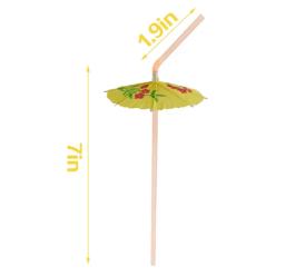 Mini guarda-chuva de papel para guarda-sóis de coquetel, palha, bebida, frutas, bolo, decoração do casamento, festa de aniversário, 24pcs pack - Image 6