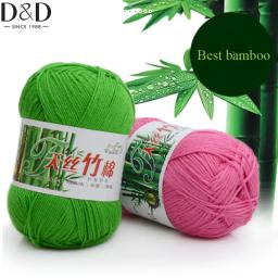 D & D-Knitting Bamboo Fio de algodão, fibra, quente, macio, Natural, Crochet, malhas, lã, 1Pc - Image 3