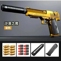 Arma de brinquedo bala macia para meninos e meninas, espuma dardos, Shell ejeção, Desert Eagle, Airsoft pistola, jogos ao ar livre - Image 4