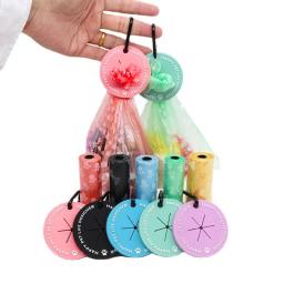 suporte para saco cocô cachorro, ecológico, pvc, dispensador saco lixo para cães, clipe mãos-livres - Image 1