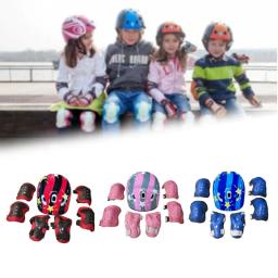 Capacetes esportivos para crianças, joelheiras, cotoveleiras, skate, ciclismo, Hoverboard, patins, basquete, futebol, 7pcs, conjunto - Image 4