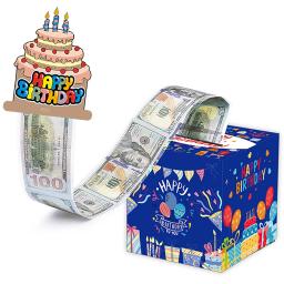 Caixa de dinheiro com cartão para crianças e adultos, caixa de presente surpresa, cartão de feliz aniversário - Image 1