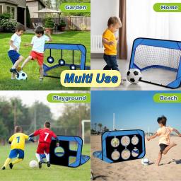 Rede de gol de futebol infantil pop up, 4 modos, 4 em 1, dobrável, interna e externa, para melhorar a precisão de passagem e tiro - Image 6