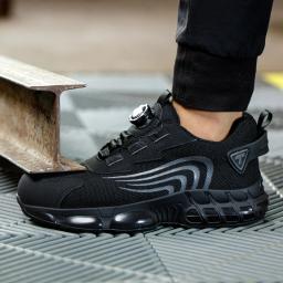 Sapatos de segurança de trabalho homens botas mulheres biqueira de aço esporte snekers à prova de punctura à prova de acidente luz resistente ao desgaste qualidade industrial - Image 5