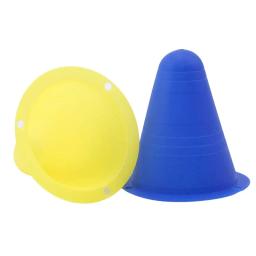 10 pçs/set skate marcador de treinamento estrada cones rolo futebol rugby formação torre macia patinação obstáculo rolo de skate pilha - Image 5