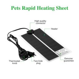 Almofada de aquecimento impermeável para répteis Folha de aquecimento para animais de estimação Controlador de temperatura Esteira quente com controlador de temperatura 110V, 7W - Image 5