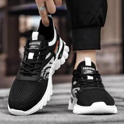 Tênis de almofada de ar respirável masculino, tênis esportivo de corrida, tênis, tênis antiderrapante, na moda, verão, novo, 2024 - Image 5