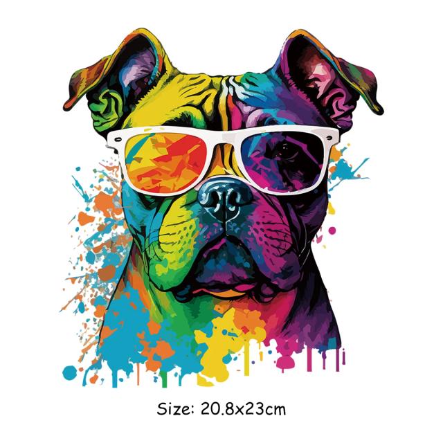 Etiquetas Coloridas para Roupa de Cão - Transferência de Calor Lavável, Acessório DIY e Remendo Inovador como Presente
