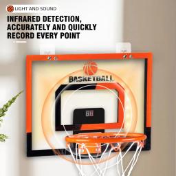 Aro de Basquete Eletrônico para Crianças, Brinquedo De Jogo De Tiro, Jogos De Esportes Indoor, Hole Free Board, Gift - Image 2
