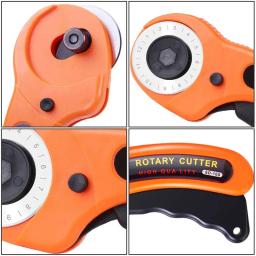 Couro Artesanato Conjunto de ferramentas de corte com alça ergonômica, cortador rotativo, tecido DIY Patchwork, costura Quilting Crafting, 45mm - Image 3