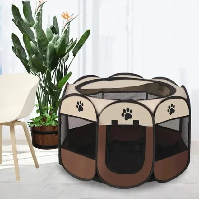 Tenda Pet Portátil Dobrável Octogonal para Gatos e Cães, Ideal para Uso Interno e Externo