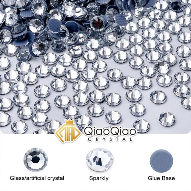 Hotfix Strass de Cristal AB para Roupas e Acessórios - Pedras de Vidro para DIY em Botas e Artesanato, Tamanhos SS3 a SS50