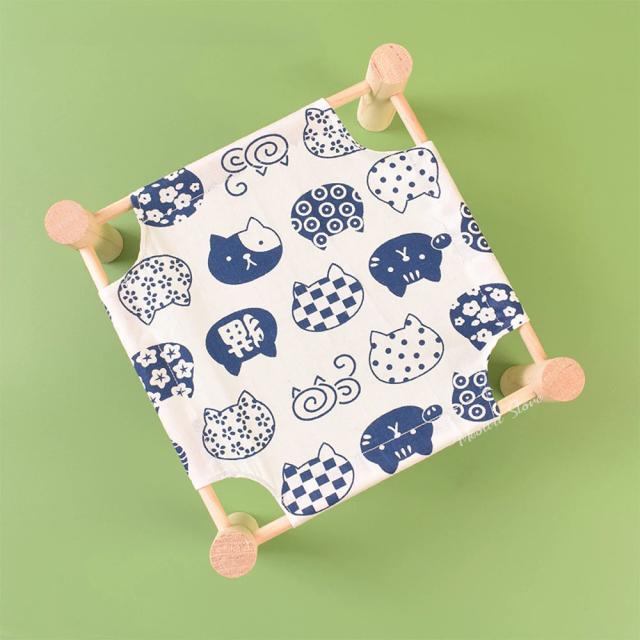 Hammock de Madeira Respirável para Animais de Estimação: Ninho para Cobaia, Acessório para Furão, Suprimentos para Hamster e Cama para Coelho no Verão
