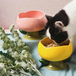 Novo pé alto cão filhote de cachorro alimentador de alimentação alimentos água suprimentos para animais de estimação tigela de comida de gato - Image 6
